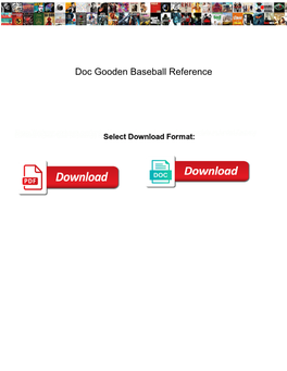 Doc Gooden Baseball Reference