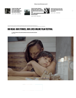 Big Read: Our Stories, Our Lives Online Film Festival
