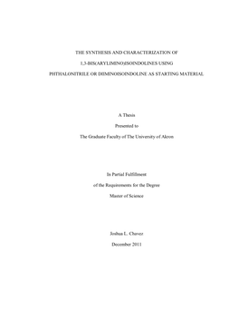 The Synthesis and Characterization of 1,3-Bis