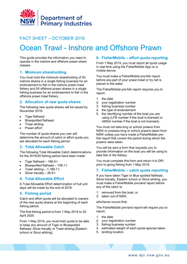 Ocean Trawl - Inshore and Offshore Prawn