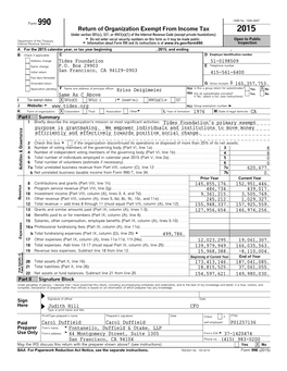 Tides Foundation 2015 Form