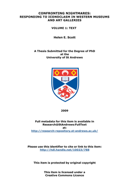 Helen E. Scott Phd Thesis : Volume 1