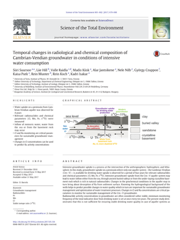 Temporal Changes in Radiological and Chemical Composition of Cambrian-Vendian Groundwater in Conditions of Intensive Water Consumption