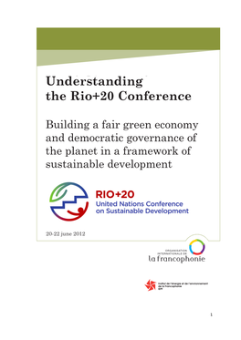 Understanding the Rio+20 Conference