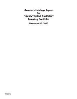 Fidelity® Select Portfolio® Banking Portfolio