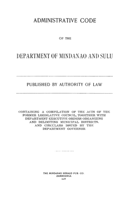 Department of Mindanao and Sulu