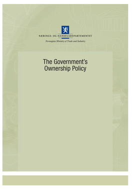 The Government's Ownership Policy 2008