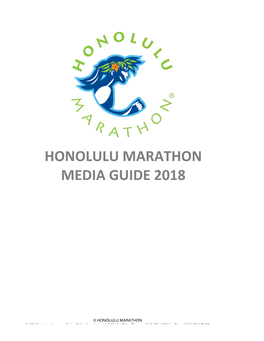 Honolulu Marathon Media Guide 2018