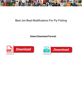 Best Jon Boat Modifications for Fly Fishing