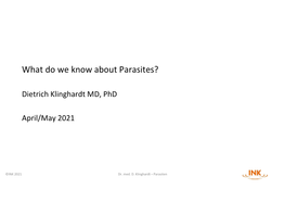 What Do We Know About Parasites?