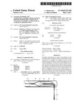 (12) United States Patent (10) Patent No.: US 9,642,531 B2 Tearney Et Al