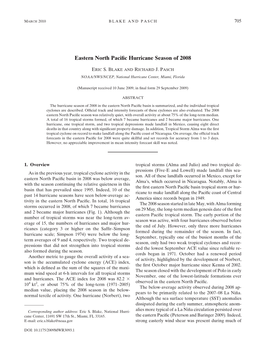 Eastern North Pacific Hurricane Season of 2008