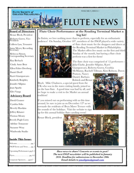 Flute Society Newsletter, Vl. 9 Is. 2.Pages