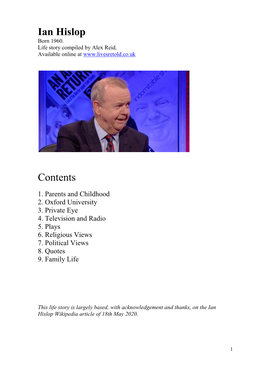 Ian Hislop Born 1960