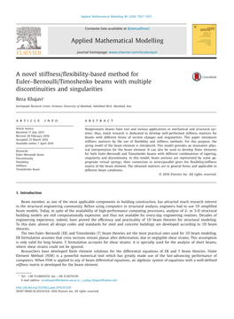 A Novel Stiffness/Flexibility-Based Method for Euler-Bernoulli