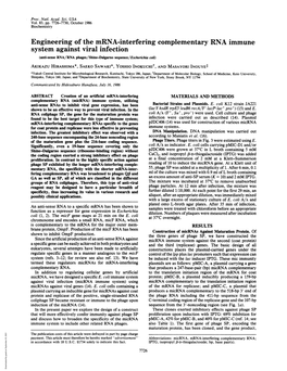 Engineering of the Mrna-Interfering Complementary RNA Immune