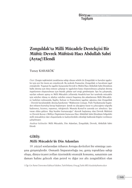 Devrek Müftüsü Hacı Abdullah Sabri (Aytaç) Efendi