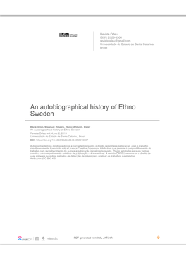 An Autobiographical History of Ethno Sweden