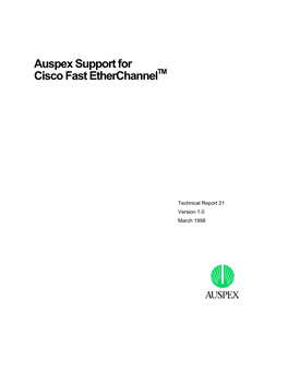 Auspex Support for Cisco Fast Etherchanneltm