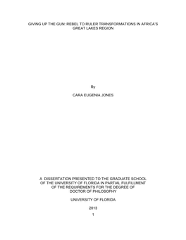 University of Florida Thesis Or Dissertation Formatting