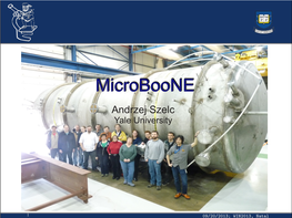 Microboone at Work