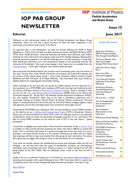 Iop Pab Group Newsletter