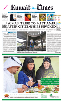 Ajman Tribe to Meet AMIR After Citizenships Revoked