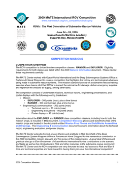 2009 MATE International ROV Competition