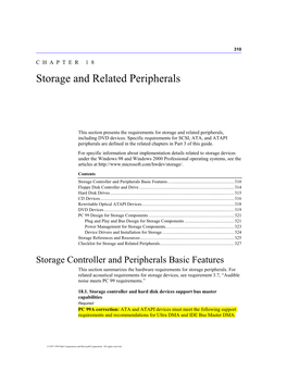 CHAPTER 18 Storage and Related Peripherals
