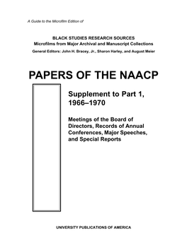 Papers of the Naacp