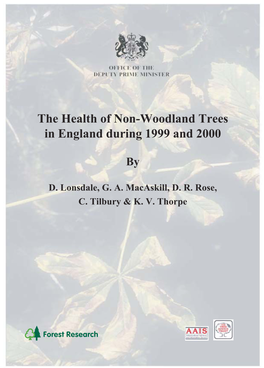 The Health of Non-Woodland Trees in England During 1999 and 2000