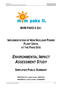 Environmental Impact Assessment Study