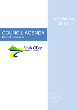 Council Agenda – February 2015