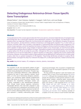 Detecting Endogenous Retrovirus-Driven Tissue-Specific Gene Transcription