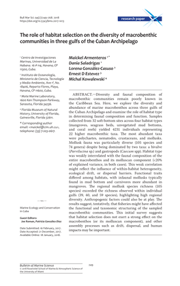 The Role of Habitat Selection on the Diversity of Macrobenthic Communities in Three Gulfs of the Cuban Archipelago