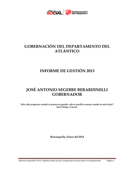 Consultar Informe De Gestión 2013