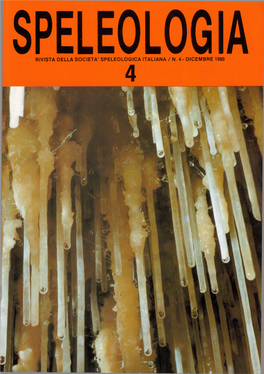 Rivista Della Società' Speleologica Italiana / N. 4