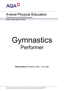 Coursework Gymnastics Performer