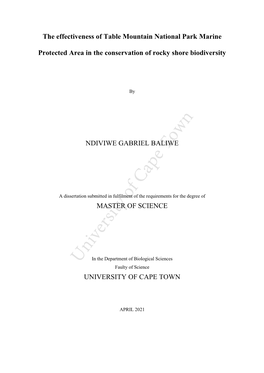 Thesis Sci 2021 Baliwe Ndiviwe Gabriel.Pdf