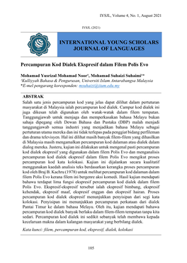 International Young Scholars Journal of Languages