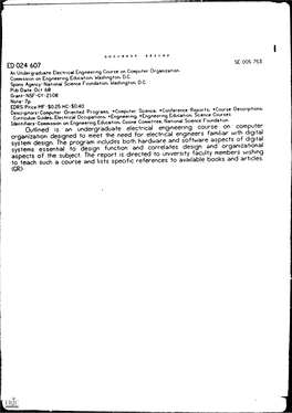 An Undergraduate Electrical Engineering Course on Computer