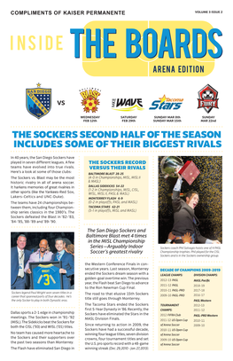 The Sockers Second Half of the Season Includes Some of Their Biggest Rivals