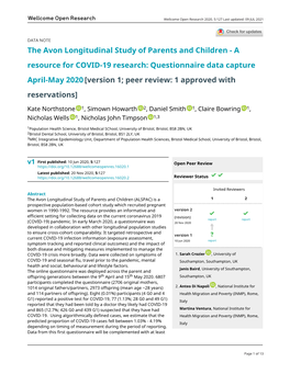 The Avon Longitudinal Study of Parents and Children - a Resource for COVID-19 Research: Questionnaire Data Capture