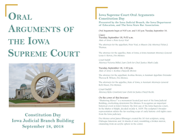 Oral Arguments of the Iowa Supreme Court