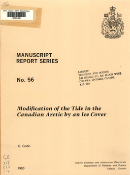 Modification of the Tide in the Canadian Arctic by an Ice Cover