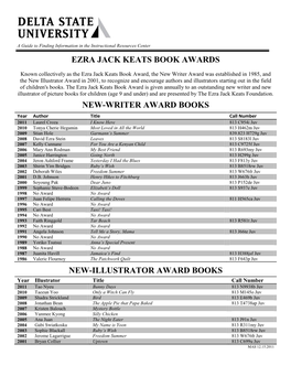 Ezra Jack Keats Award Books