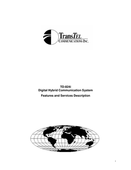 TD-824I & TD-1648I Features & Services Manual