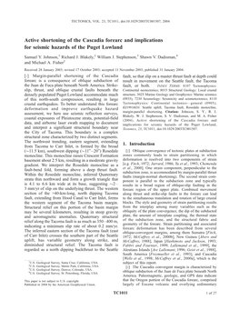 Active Shortening of the Cascadia Forearc and Implications for Seismic Hazards of the Puget Lowland