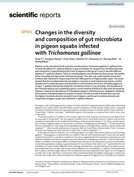 Changes in the Diversity and Composition of Gut Microbiota In