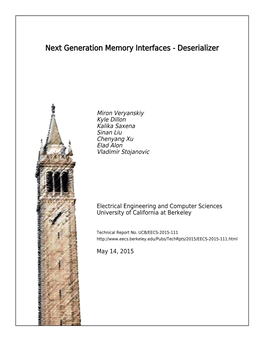 Next Generation Memory Interfaces - Deserializer